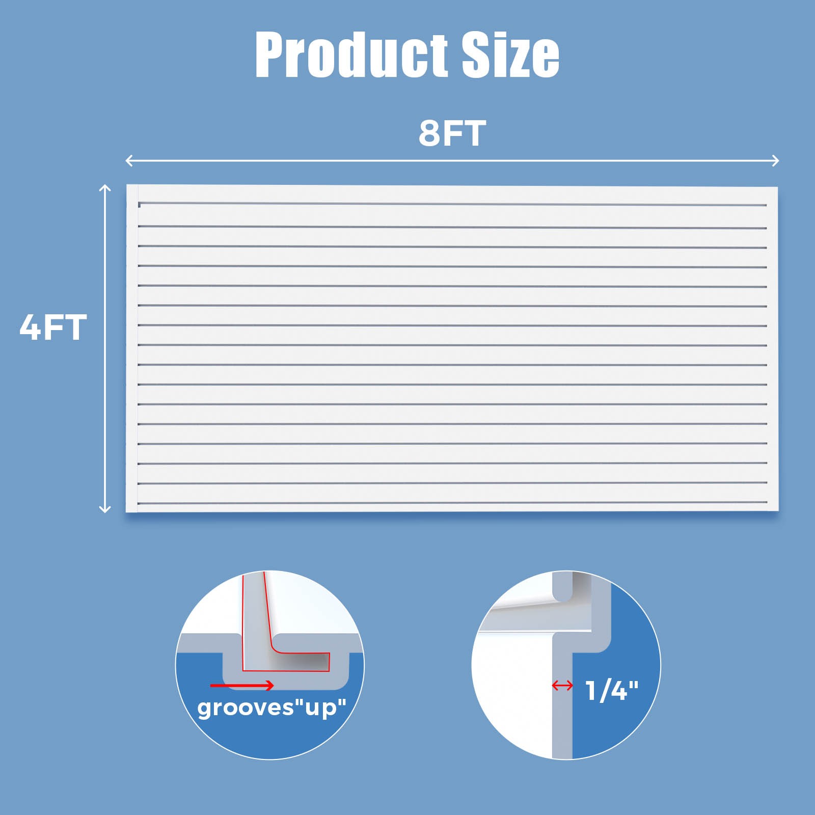 Heavy Duty Slat Wall Paneling Sheets for Garage Storage and Organizer Storage