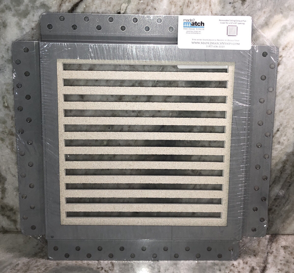 Made2Match MAG-X 10 Removable White Ceiling Exhaust Fan Cover 10”x10”Opening-NEW