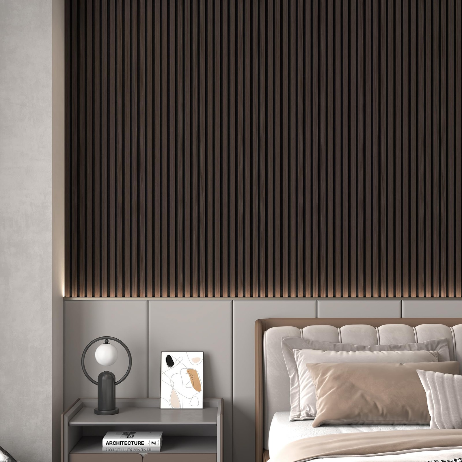 Roomtec 2 Pack Acoustic Solid Wood Wall Panels 94.49 X 12.6 Soundproof Wall