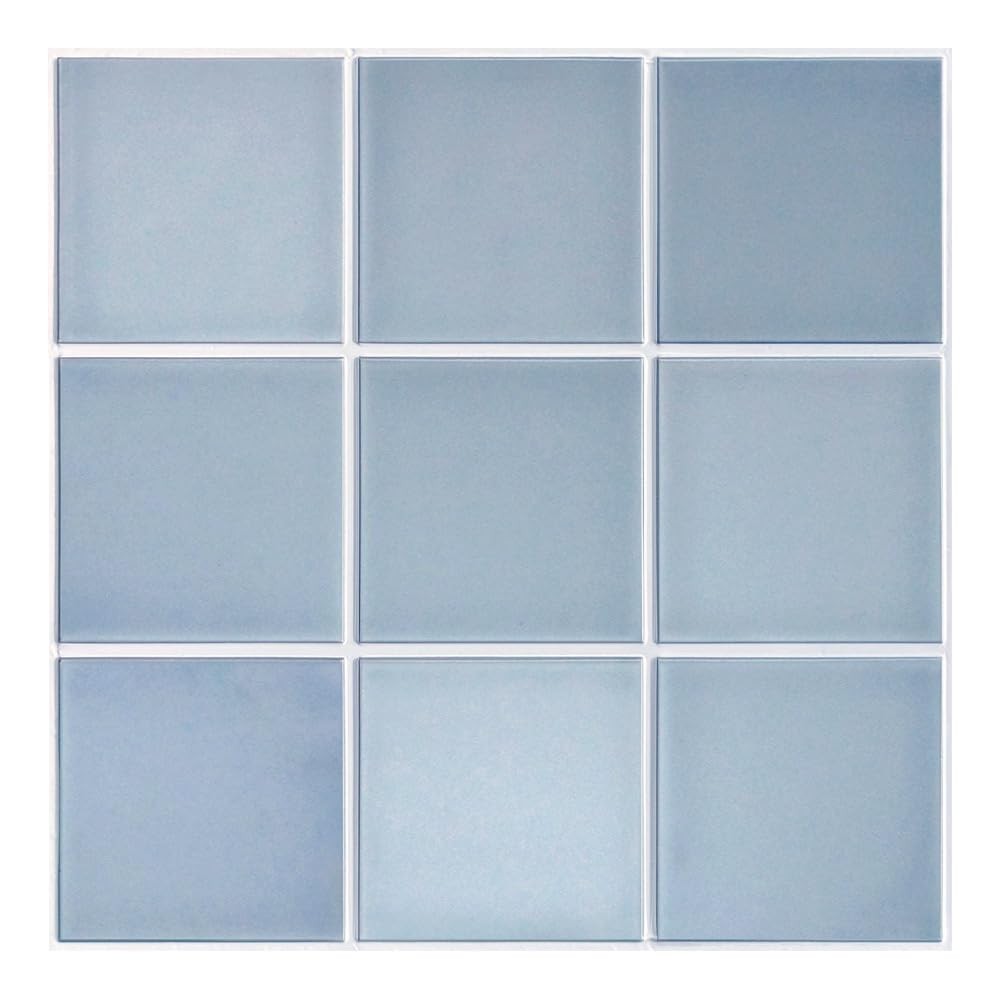 Commomy 10-Pcs Matte 3D 11.8″x11.8″ Peel & Stick PVC Tiles for Wall Decor