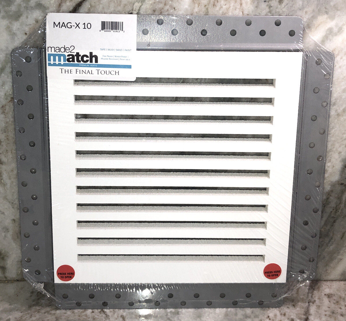 Made2Match MAG-X 10 Removable White Ceiling Exhaust Fan Cover 10”x10”Opening-NEW