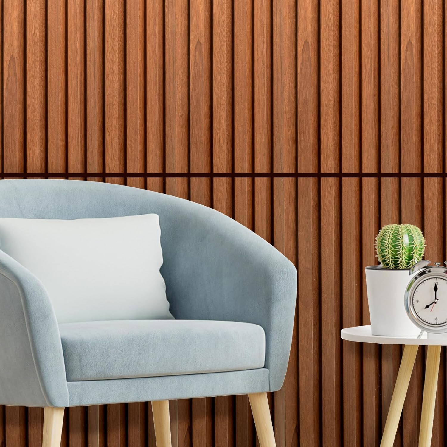 WPC Wainscoting Panels, 16-Pack 48 X 6 Inch 3D Wall Accents for Interior Wall De