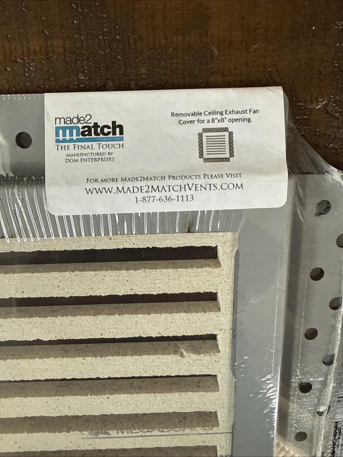Made2Match MAG-X 8 Removable White Ceiling Exhaust Fan Cover 8”x8”Opening-NEW