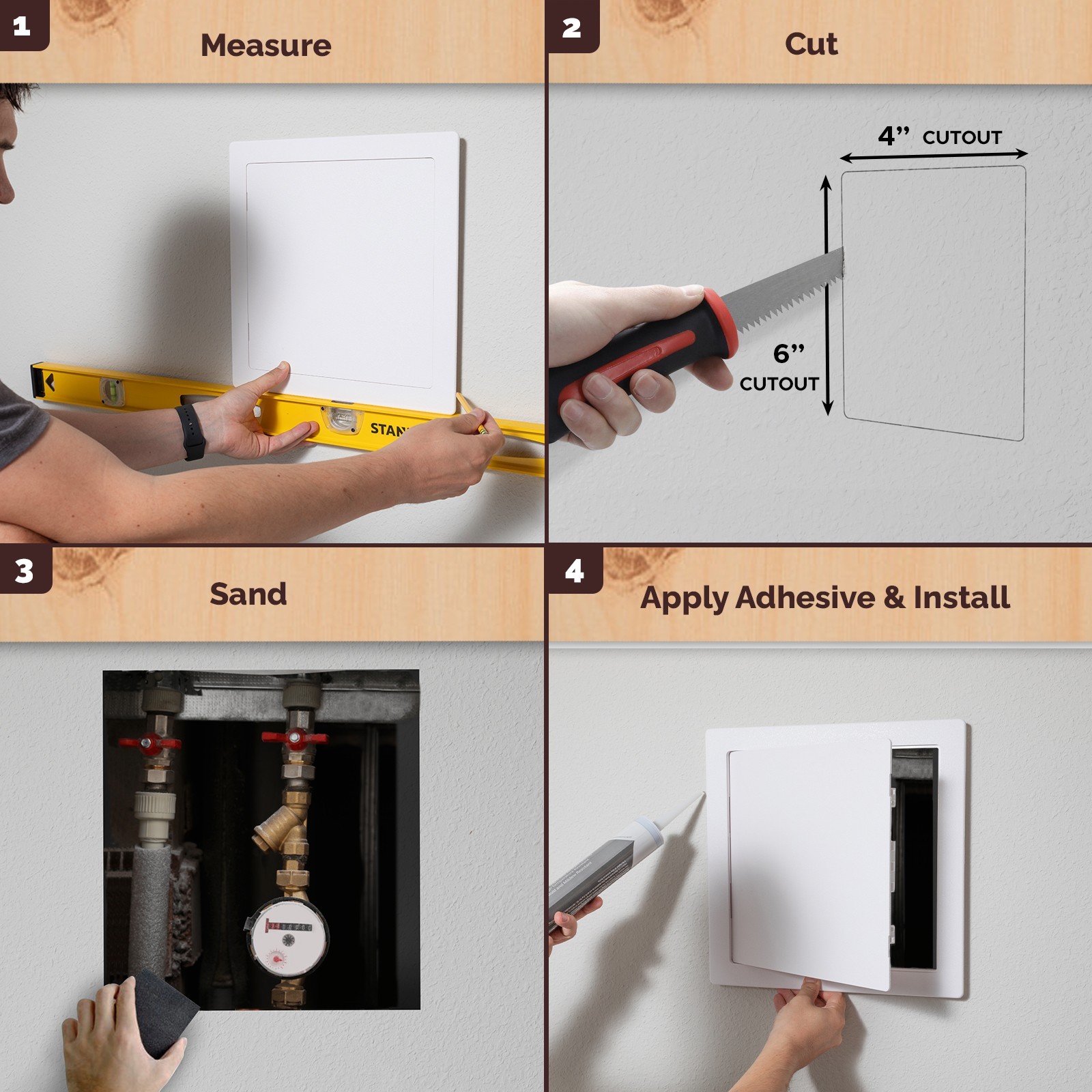 Morvat 4×6 Access Panel with Door for Drywall & Ceiling