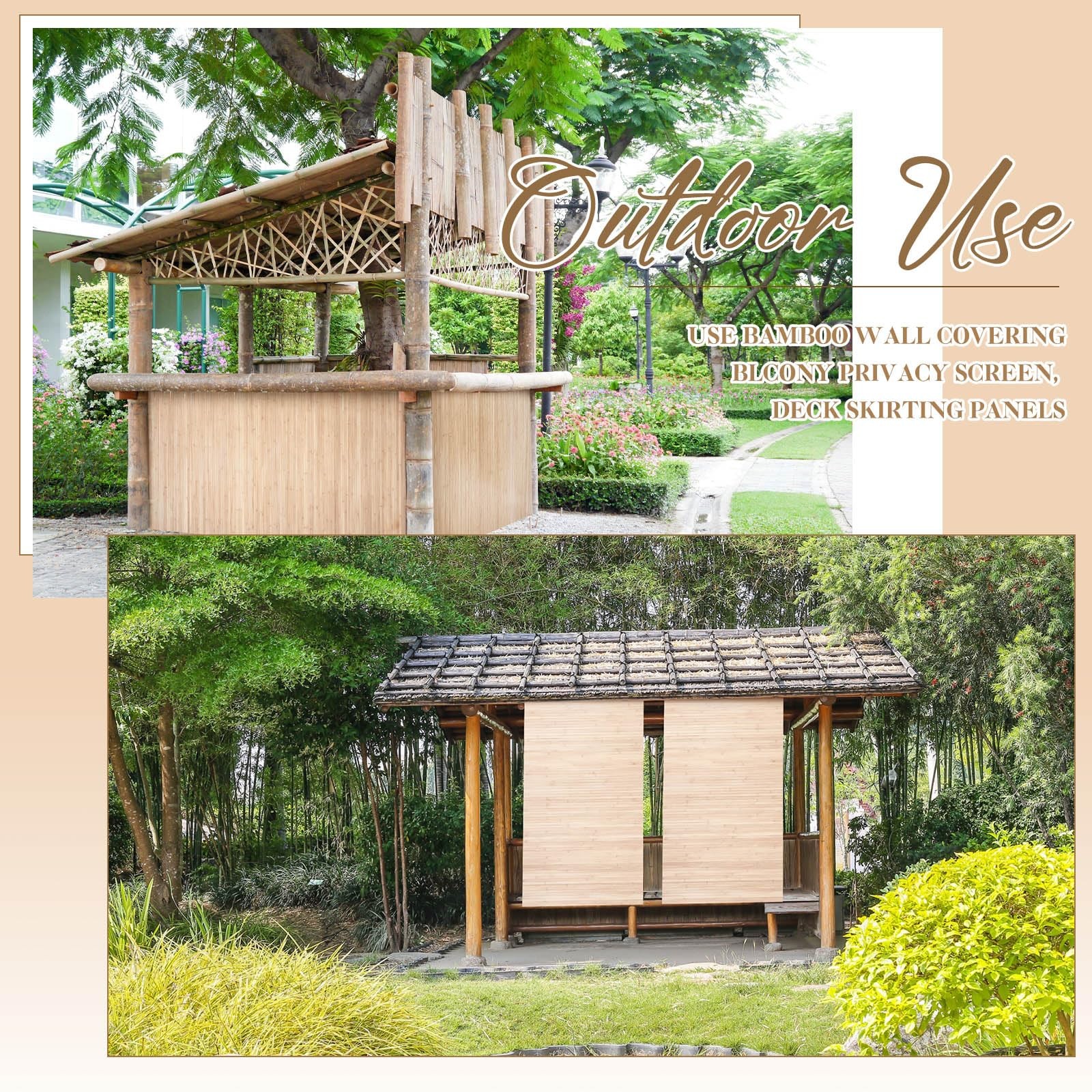 Juexica 1 Pcs Natural Bamboo Wall Panel For Interior Wall 48X96 Bamboo Covering