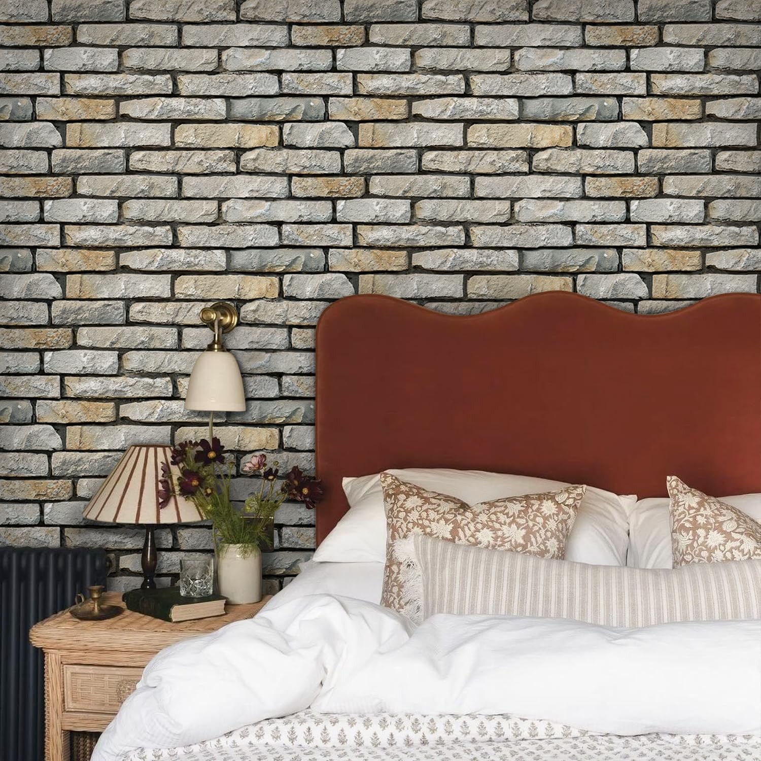 Comstickc 3D Stone Wall Panel Peel And Stick12 Pcs Of 22.8 X 11.8 Diy