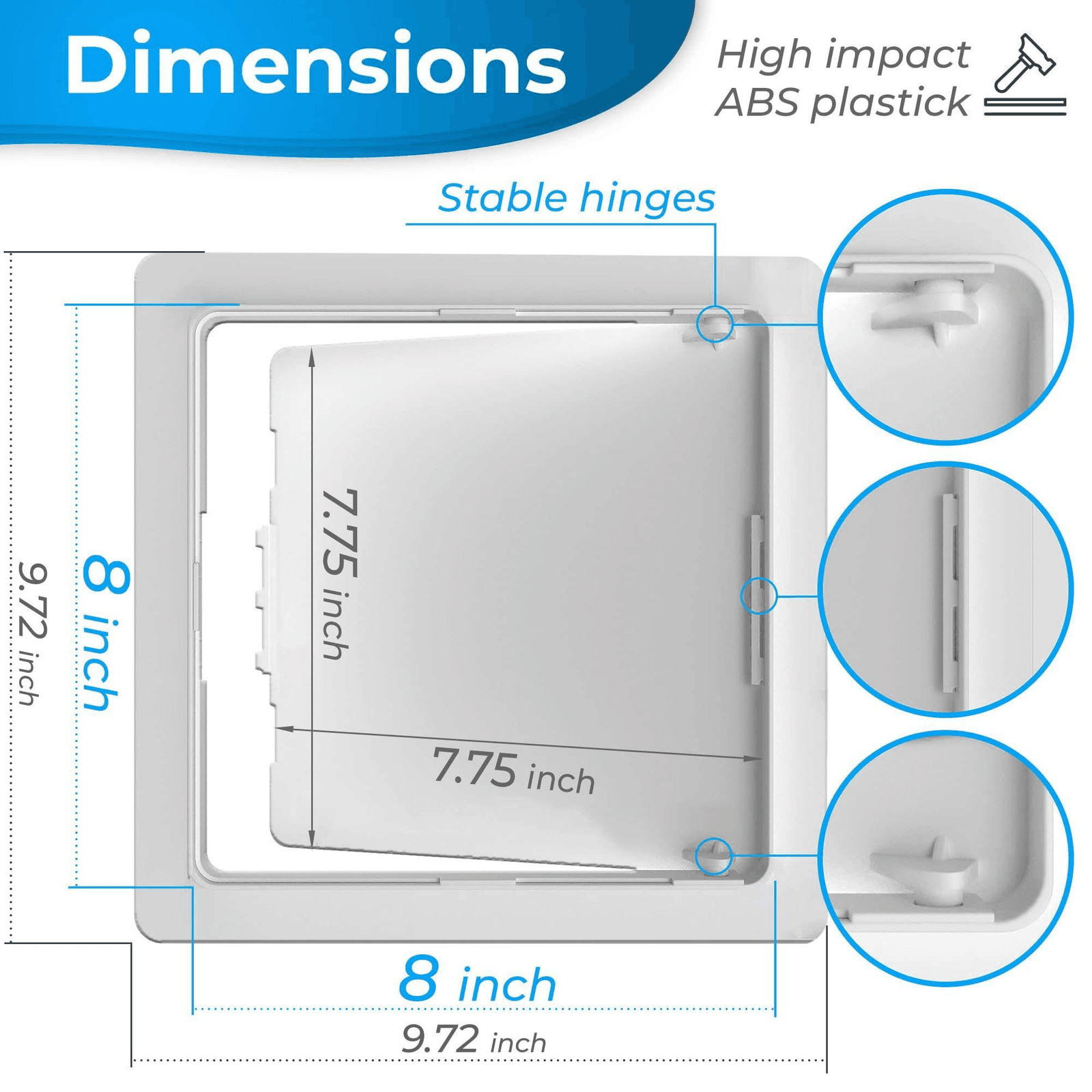 Access Panel for Drywall 8×8 inch Wall Hole Cover Access Door Plumbing