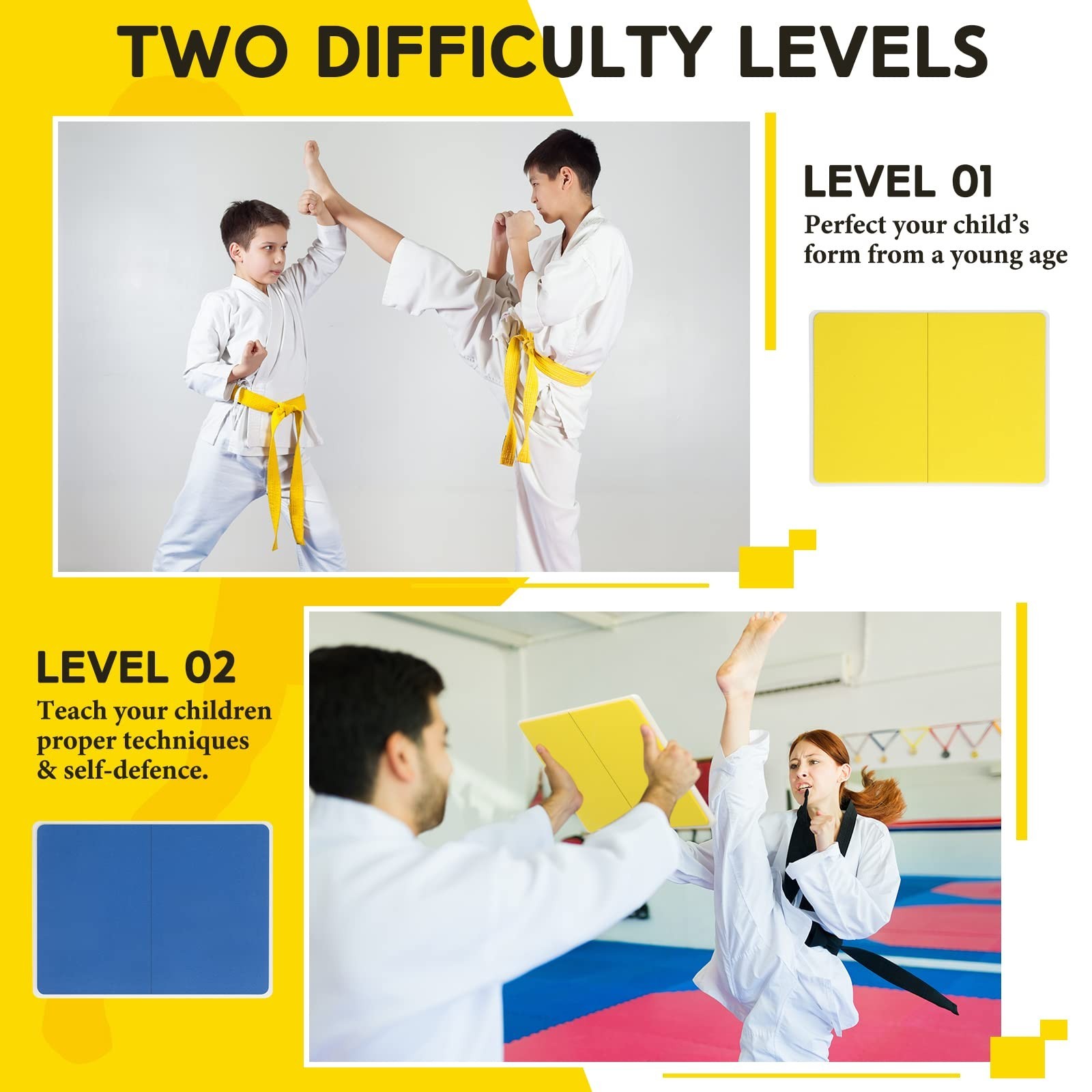 Lenwen 4 Pcs Taekwondo Training Set, 2 Rebreakable Taekwondo Breaking Boards …