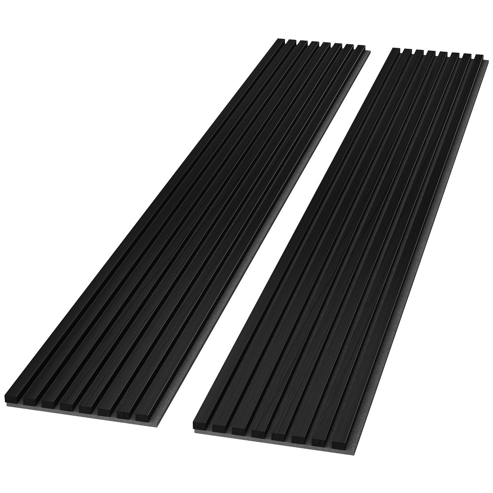 2pcs Wall Panels Acoustic Solid Wood Soundproof Wall Panels Wood Slat Wall Panel