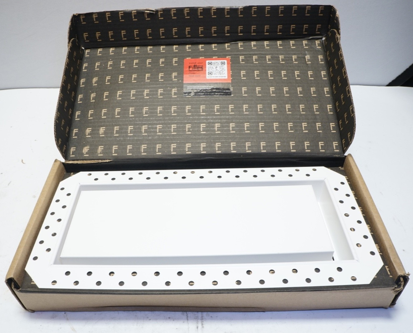 Fittes Flush Wall Vent Luxe HVAC Air Return Register Cover 6″x14″ Satin White