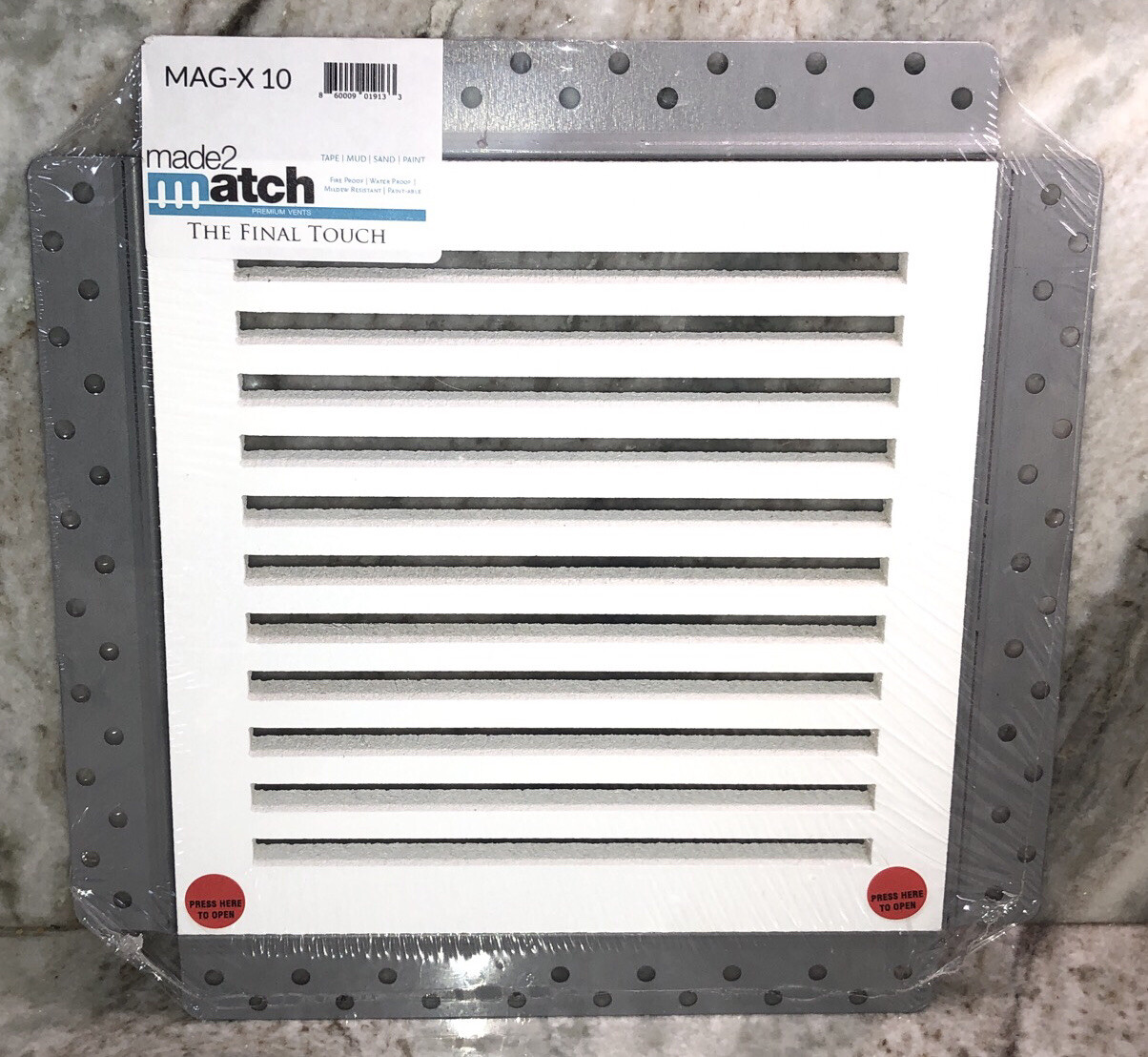 Made2Match MAG-X 10 Removable White Ceiling Exhaust Fan Cover 10”x10”Opening-NEW