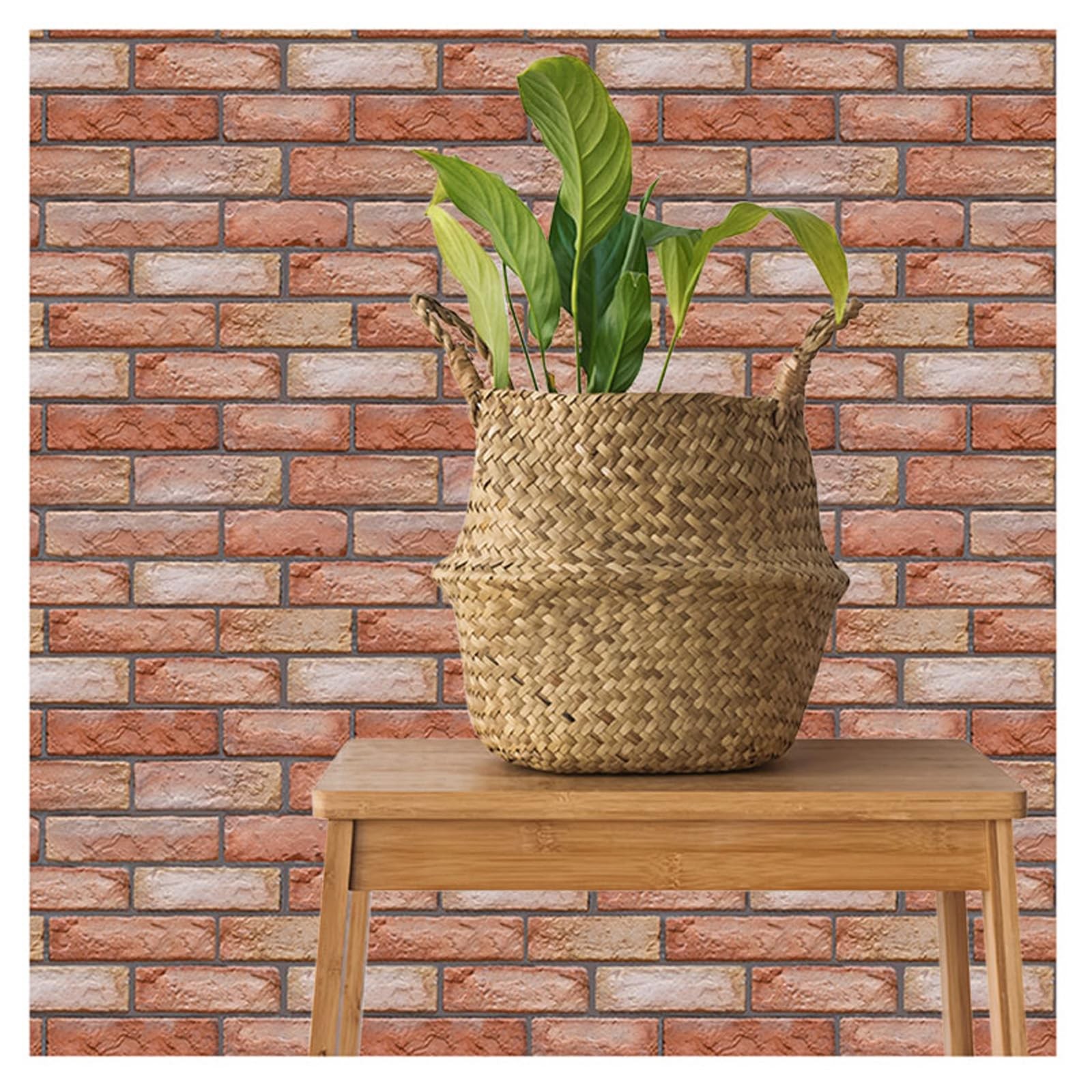 Szgwtk 3D Wall Panels Peel And Stick10Pcs Faux Brick Wallpaper Self