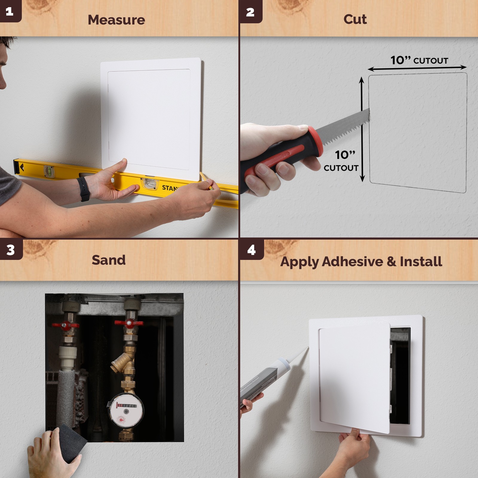 Morvat 10×10 Access Panel with Door for Drywall & Ceiling