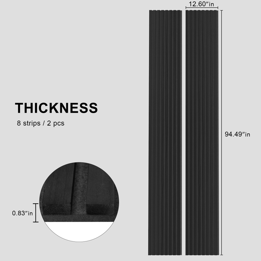 2pcs Wall Panels Acoustic Solid Wood Soundproof Wall Panels Wood Slat Wall Panel