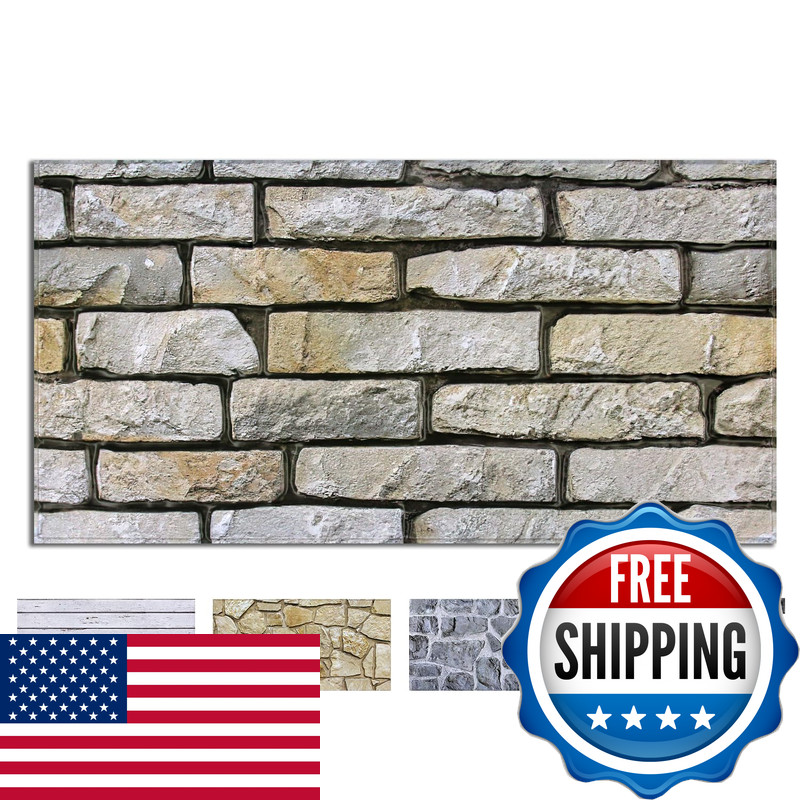 Comstickc 3D Stone Wall Panel Peel And Stick12 Pcs Of 22.8 X 11.8 Diy