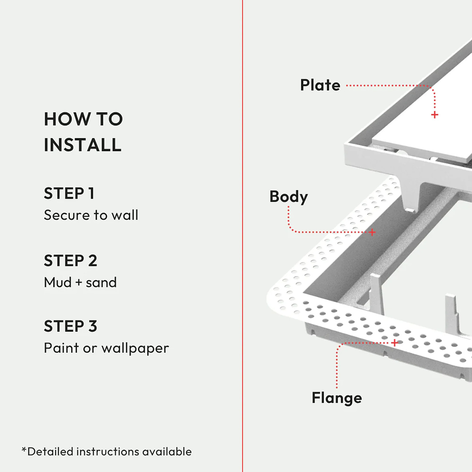 Aria Lite+ Flush High Performance Wall Vent