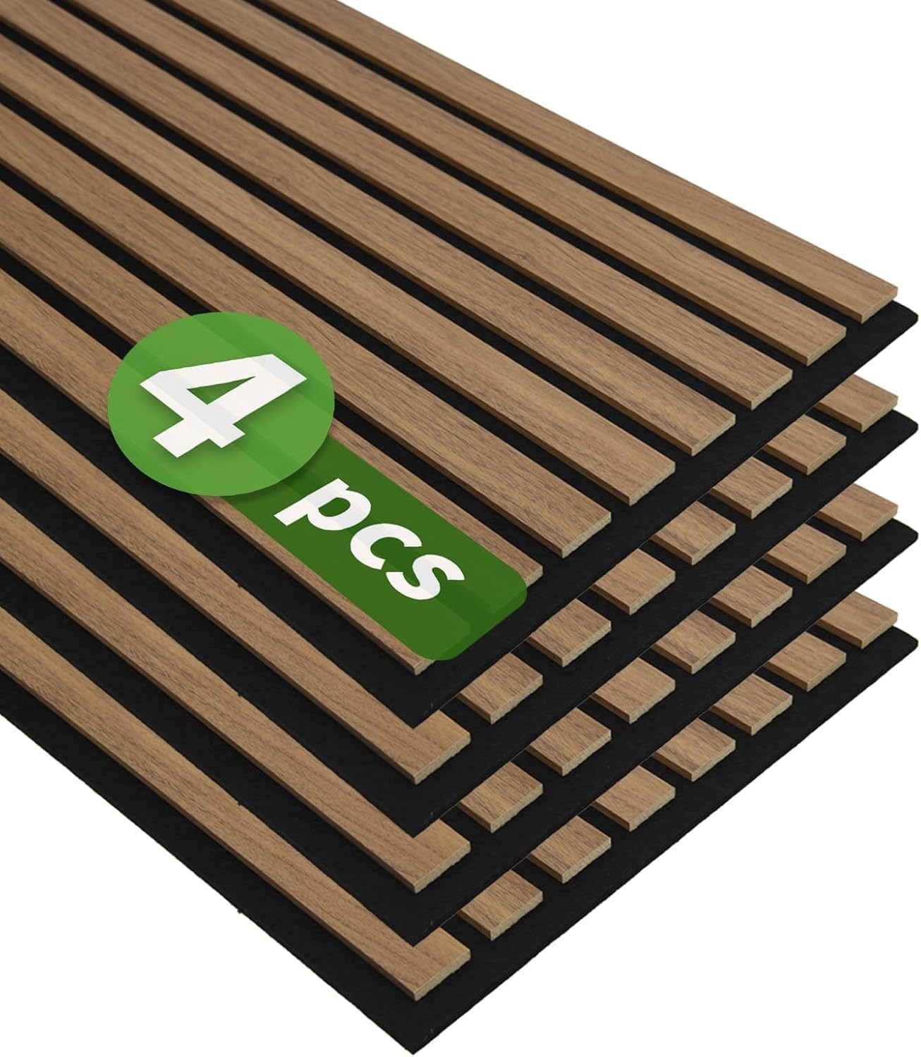 Art3D 4-Pack 12 X 24 Soundproof Wood Slat Panels 8 Sq.Ft Acoustic Wall Panels