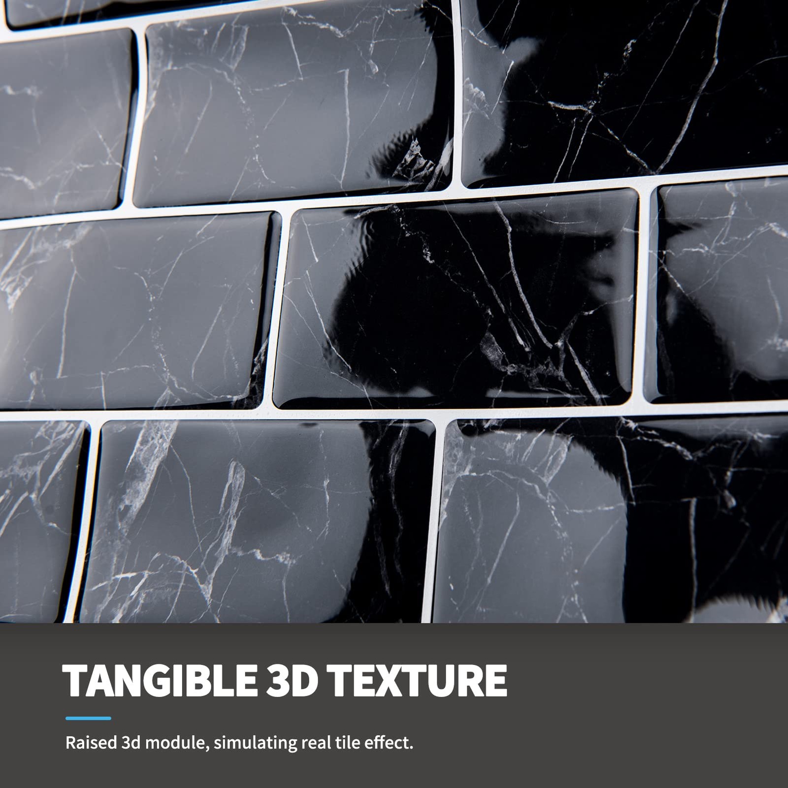 Art3d 10-Sheet 12″x12″ Peel & Stick Subway Tile Backsplash Marble Design