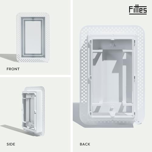Fittes Flush Wall Vent [Lite+] – 6″x10″ – Cotton White – 6″x10″,