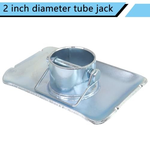5000lbs Trailer Jack Foot Plate Capacity with Pin Base Replacement for A silver