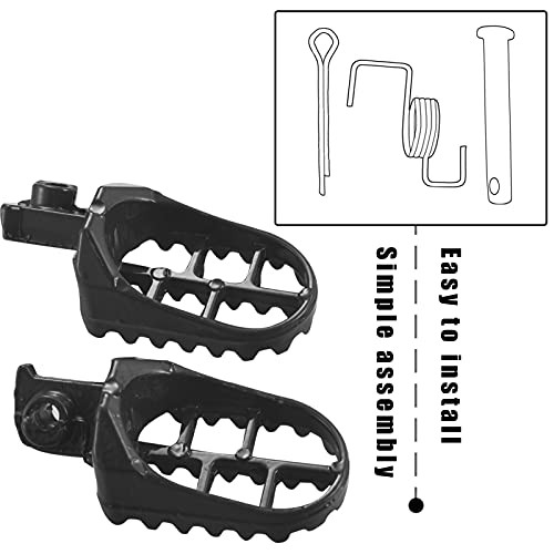 Aluminium Footpegs Foot Pegs Foot Rest Replacement for Dirtbike 50 70 90 110