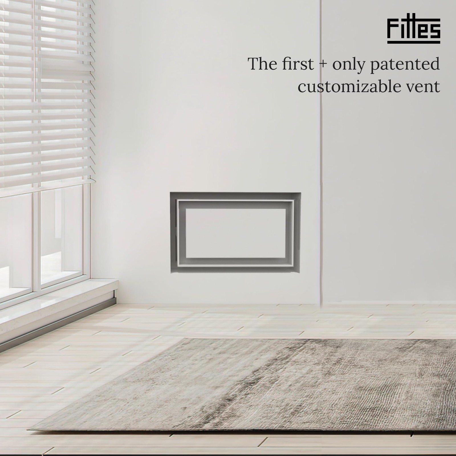 Fittes Flush Wall Vent [Lite+] – 6″x10″ – Cotton White – 6″x10″,