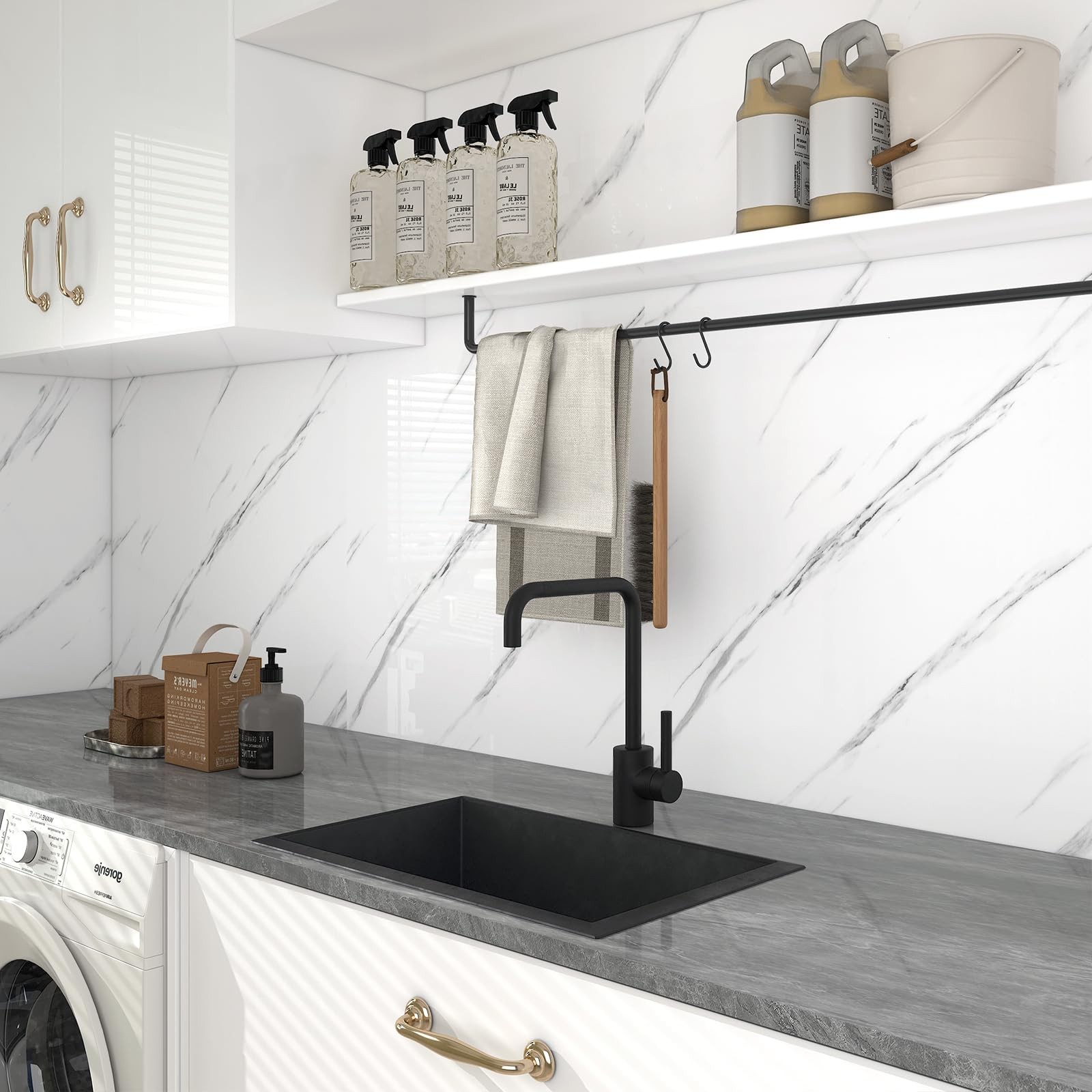 Lacheery 15.8X317 Removable Marble Wall Panels For Interior Walls Decor Faux