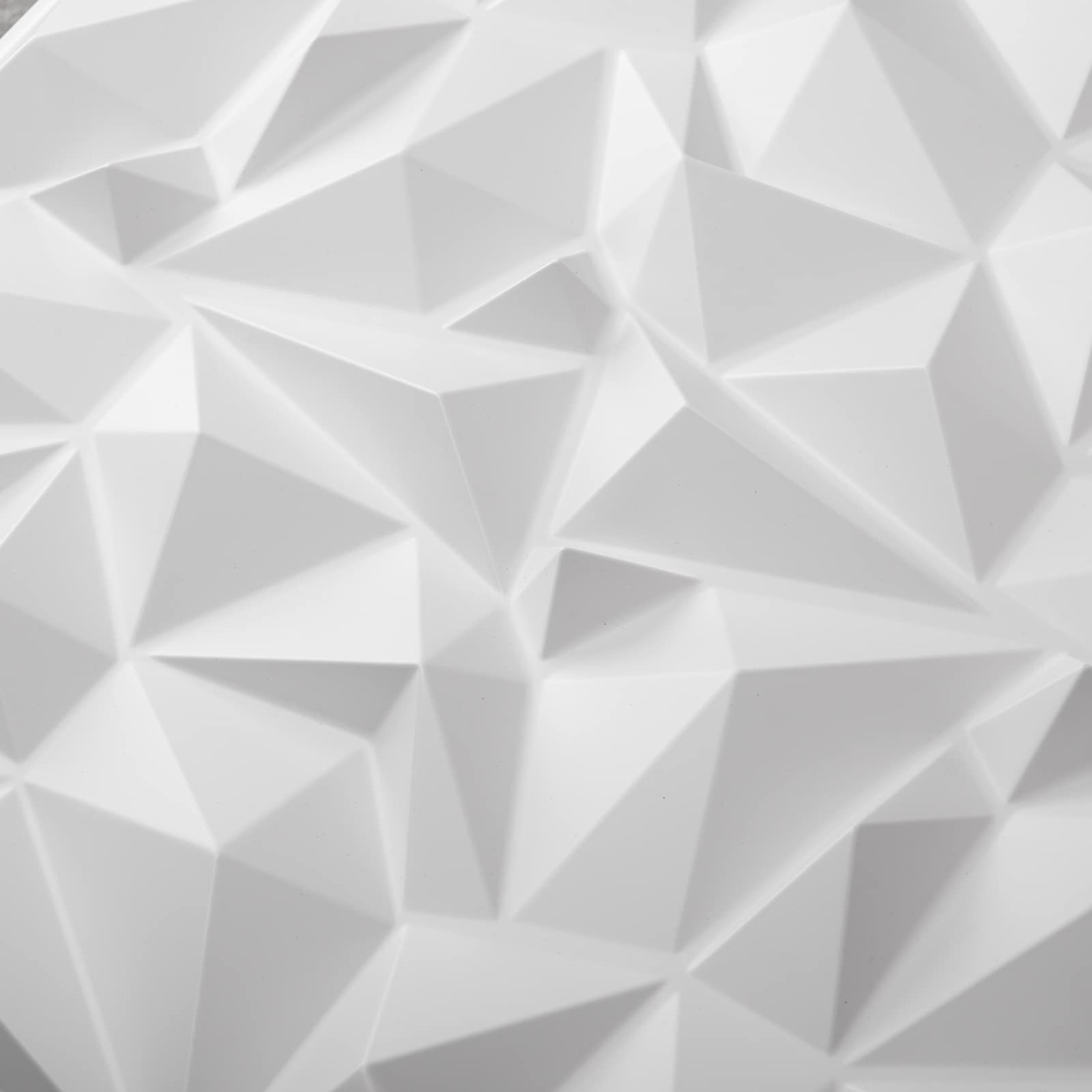 Art3d 19.7″x19.7″ 3D Wall Panels Diamond Design Pack of 12 White, 32 Sq Ft