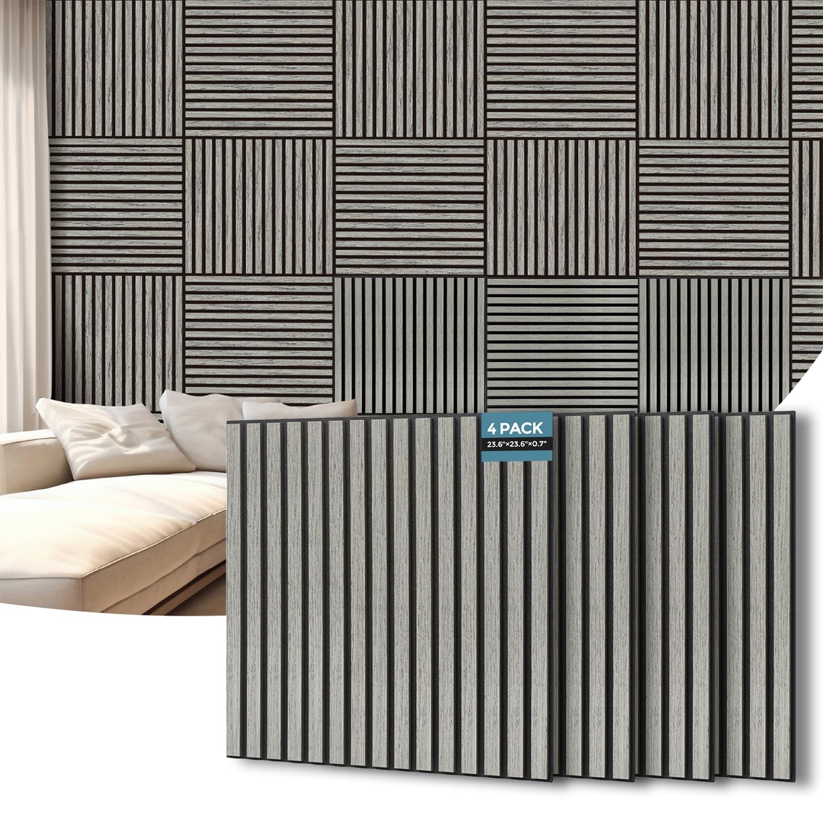 Akumax Acoustic Wood Slat Wall Panels-3D Slat Wall Panelling For Wall-Ceiling