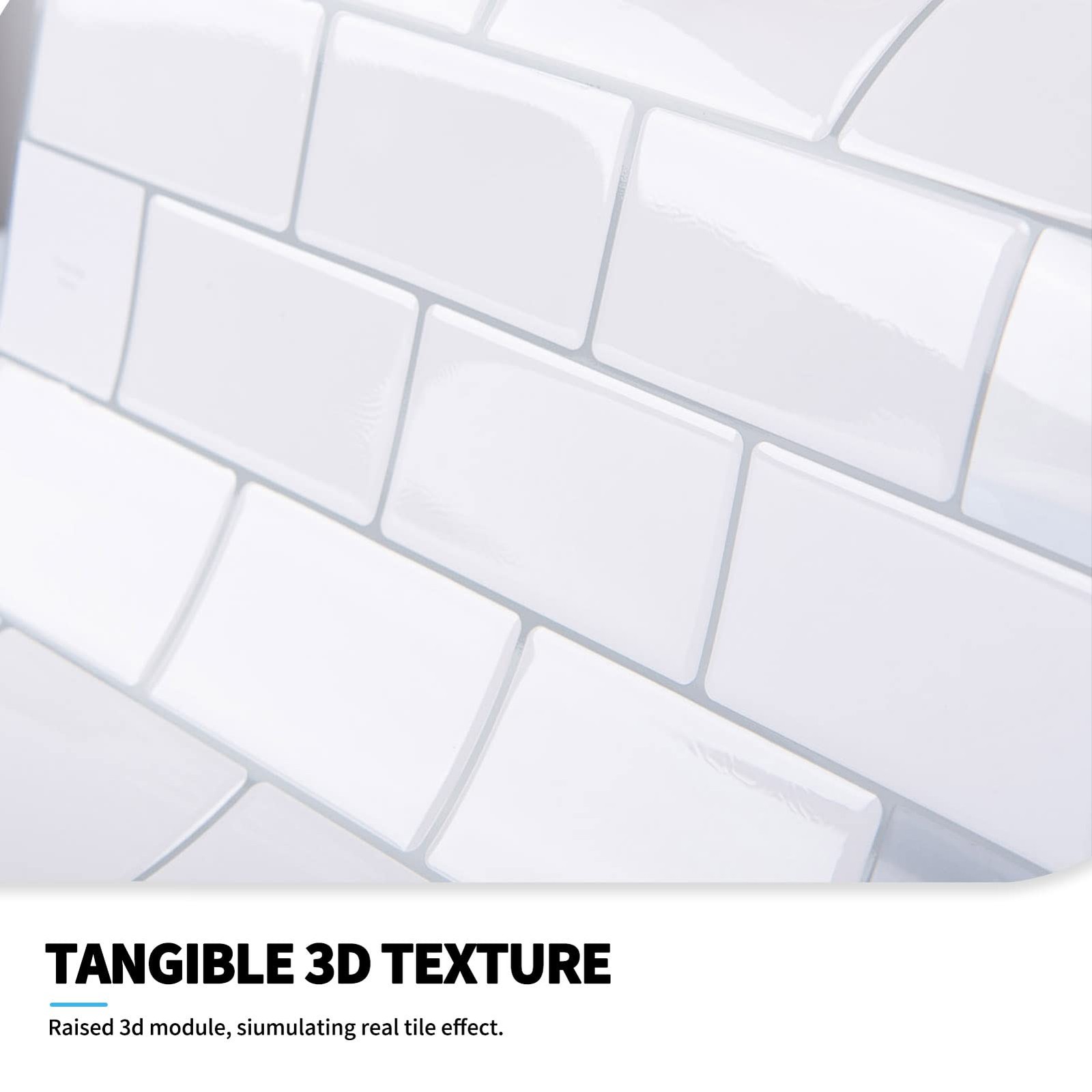 Art3d 10-Sheet 12″x12″ Peel & Stick Tile Backsplash for Kitchen & Bath – White