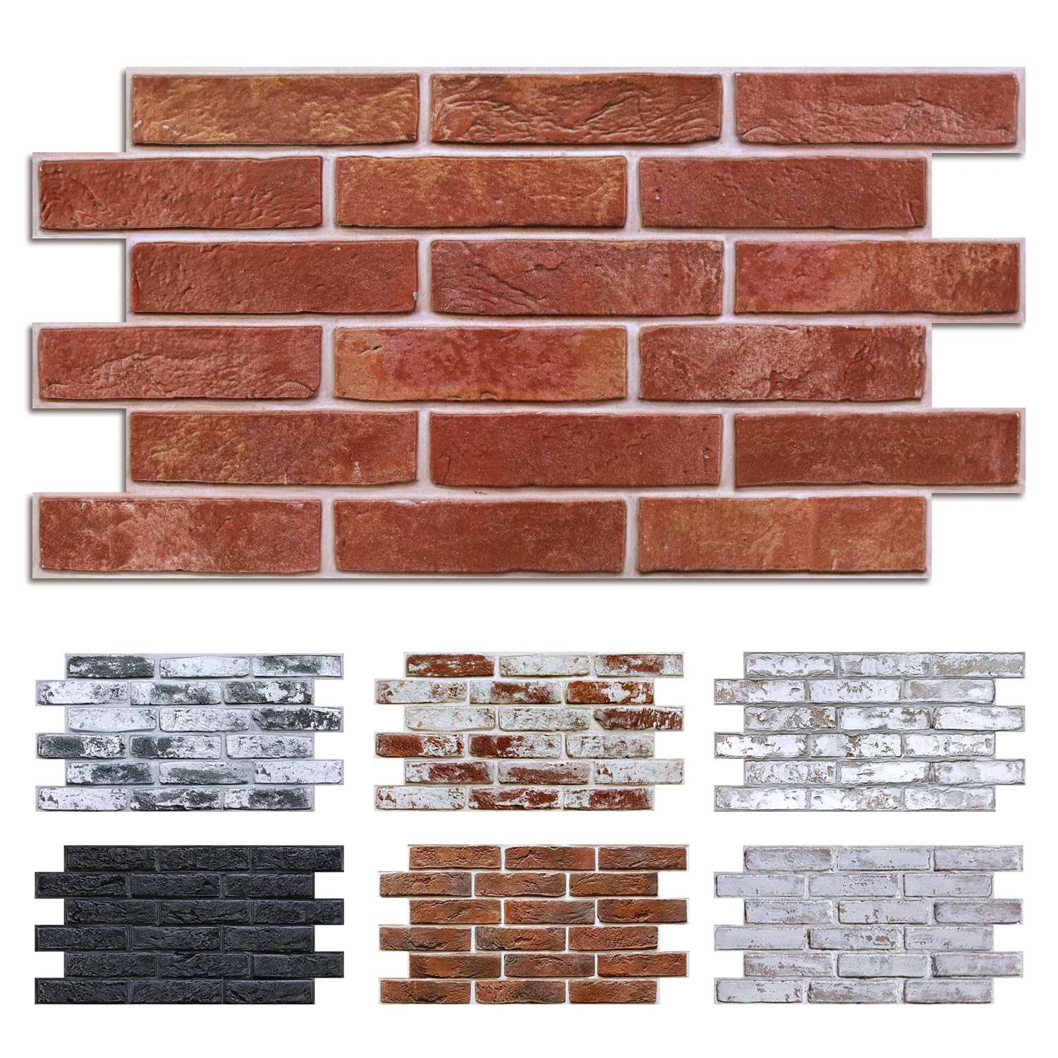 Commomy 3D Brick Wall Panels Peel And – Not Real Brick 12 Pcs Of 22.8 X 11.8