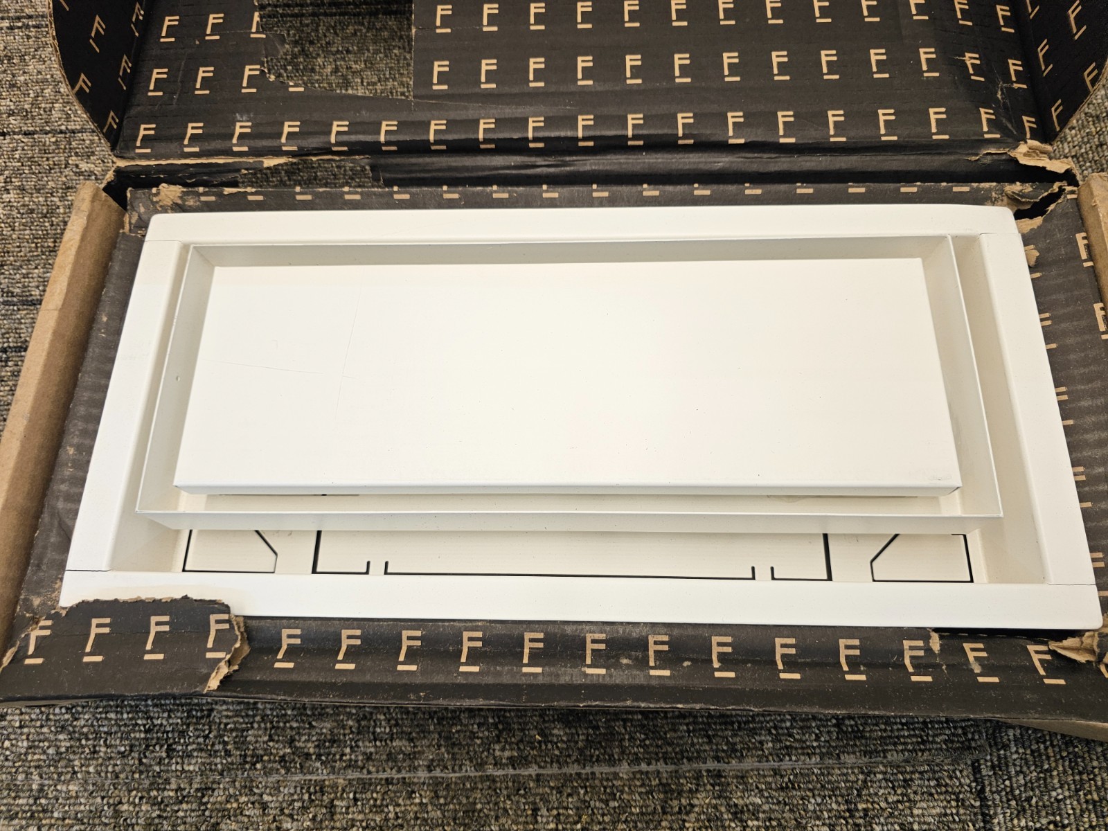 FITTES DWFR6X14SWH-HP Aria Luxe+ Framed High Performance Wall Vent 6×14 Inch