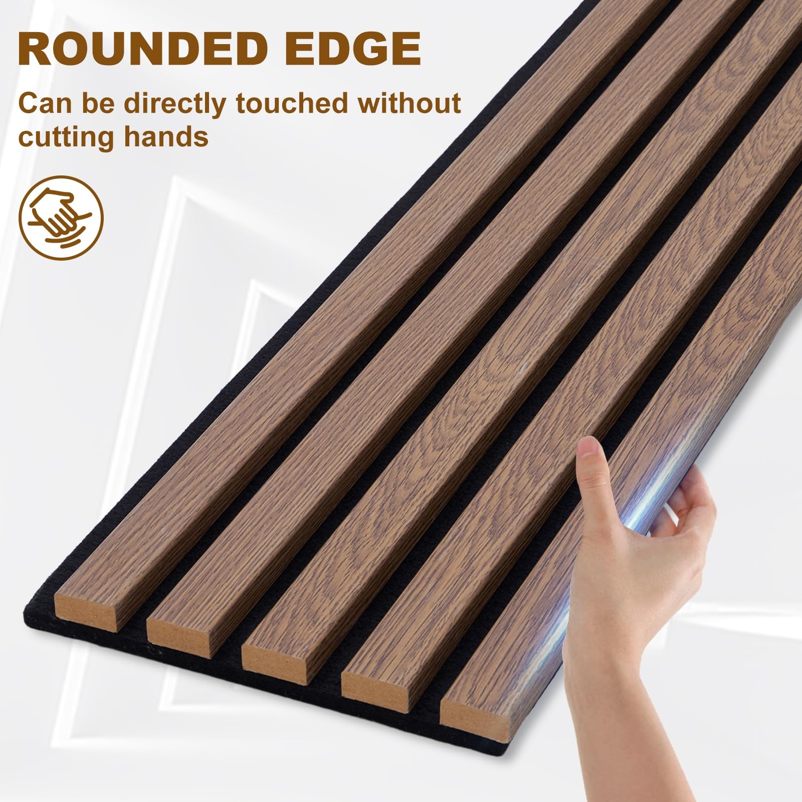 Trekatl Auto Wood Slat Acoustic Panels 4 Pack 94.5X7.9 21Ft 3D Wall Panels
