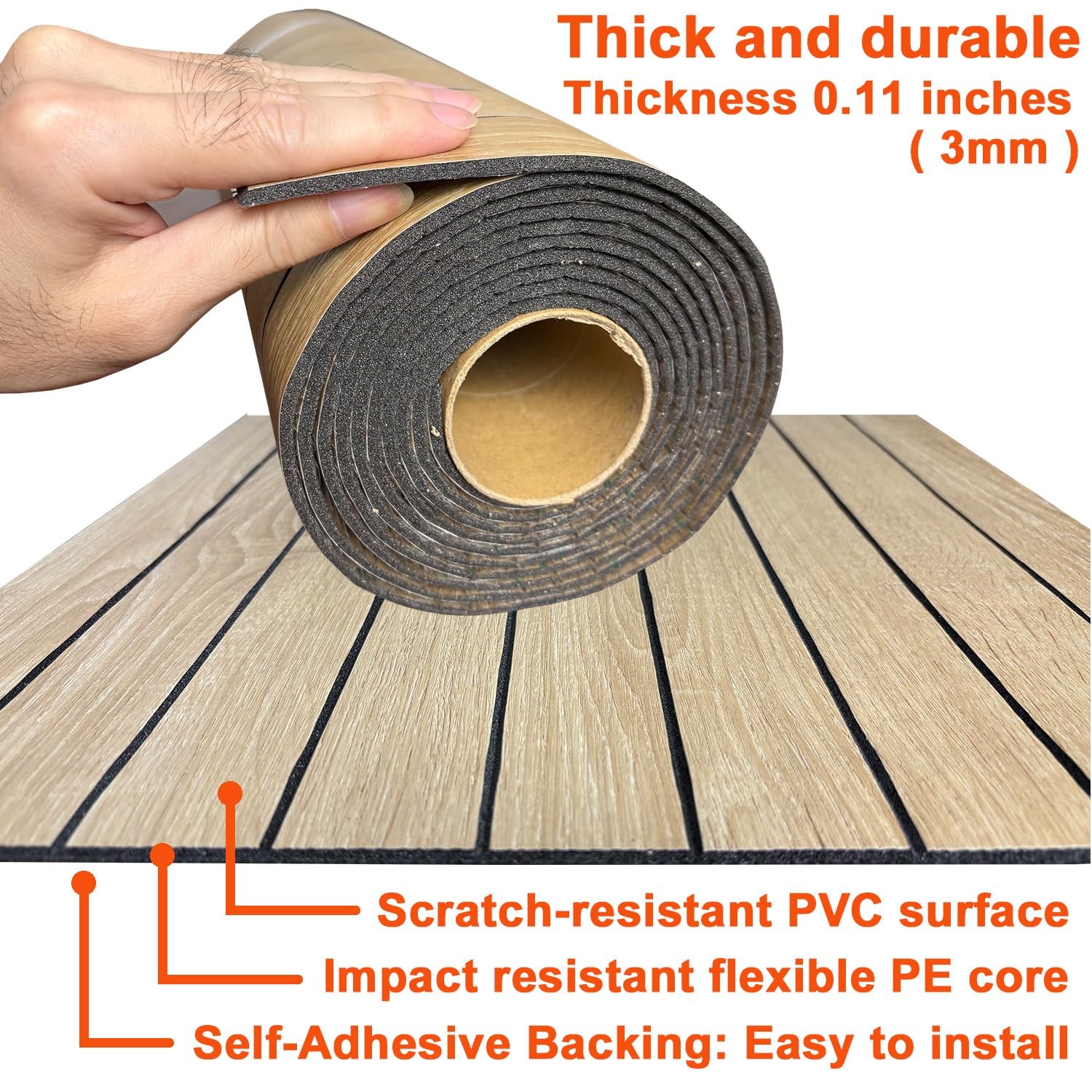 Yu Li 3Dh Peel And Stick Pvc Slat Wall Panel 236X15.75 Self-Adhesive Thick Faux