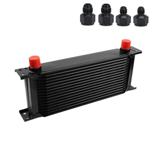 19 Row Oil Cooler 10AN Stacked Plate Aluminum Transmission Engine Cooler 19 ROW