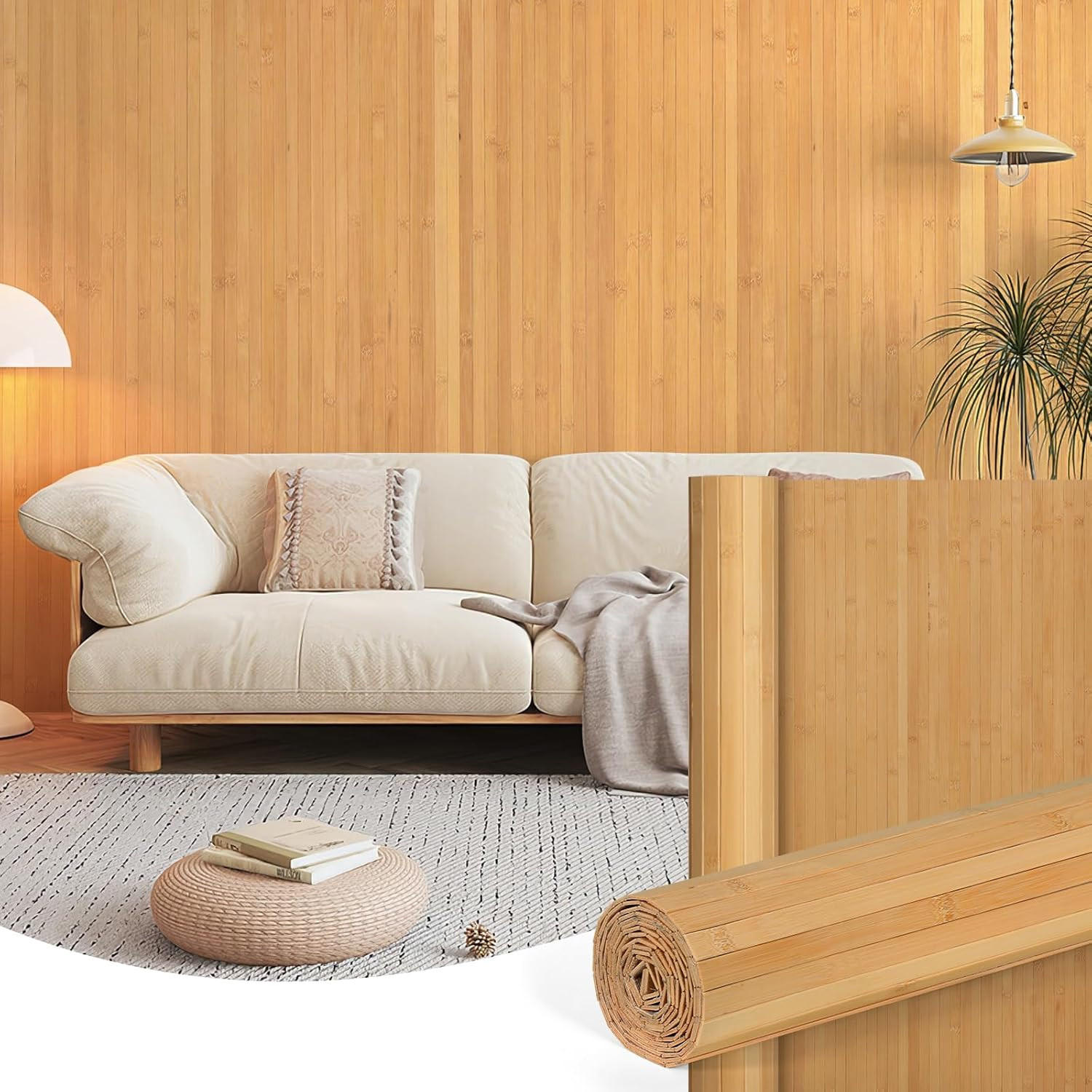 Carbonized Bamboo Wall Panel 48″ H x 96″ W for Home Decor and Cladding