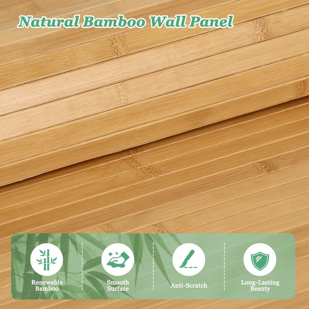 Carbonized Bamboo Wall Panel 48″ H x 96″ W for Home Decor and Cladding