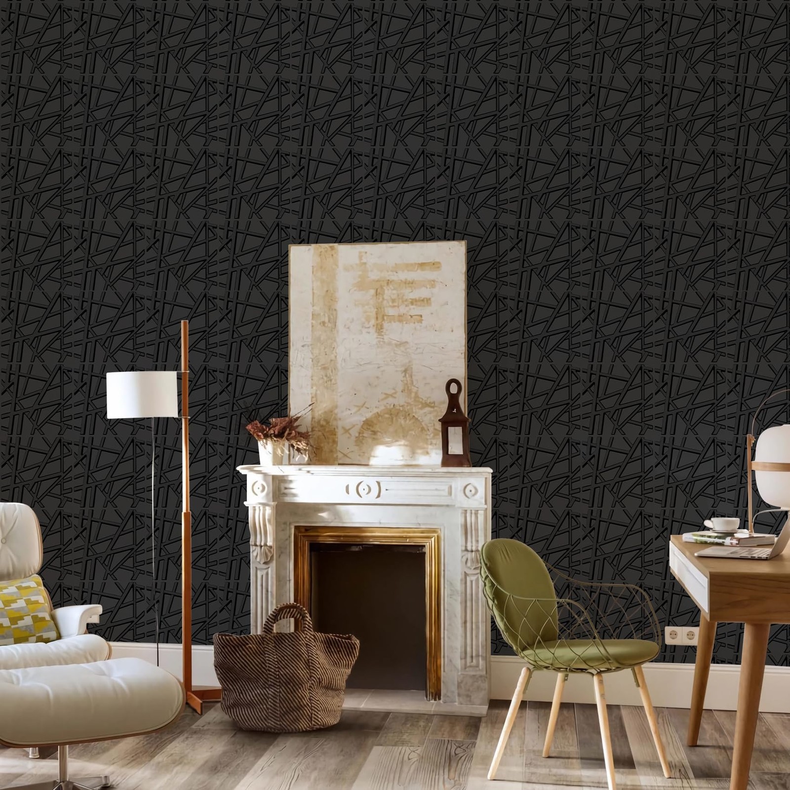 Levoway 33 Pack 3D Wall Panels For Interior Wall Decor 12X12 Black Accent