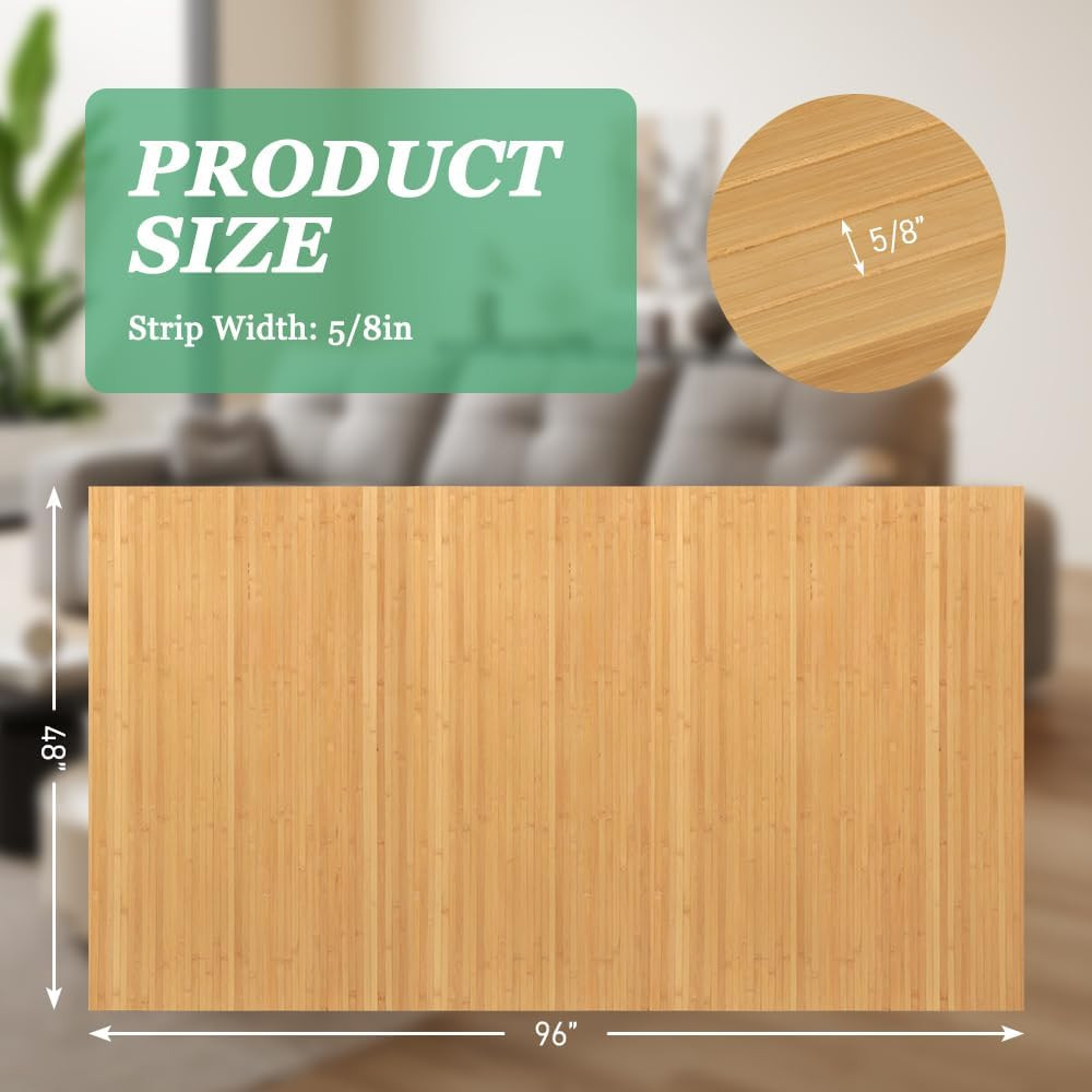 Carbonized Bamboo Wall Panel 48″ H x 96″ W for Home Decor and Cladding