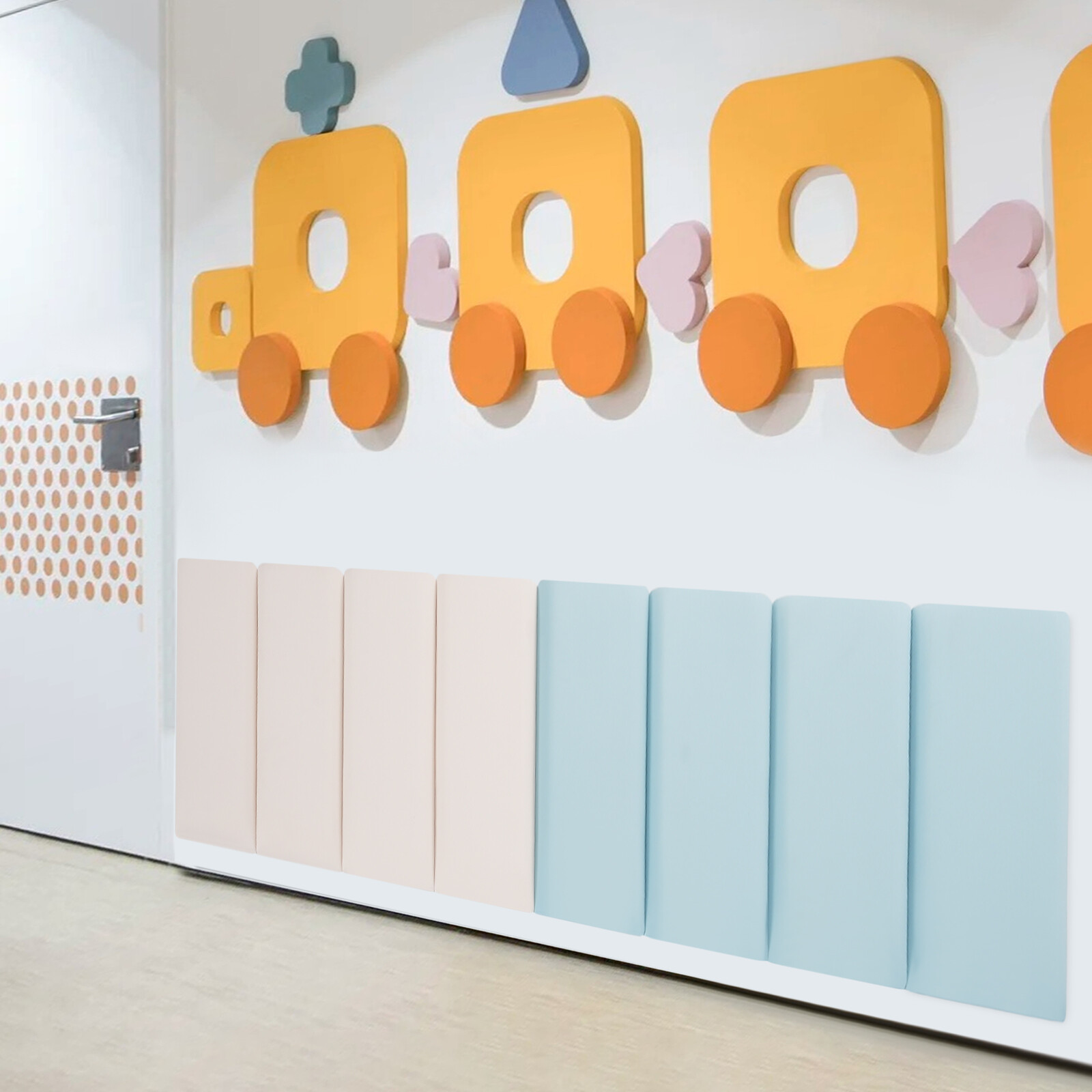 Wall Padding Set of 8, Self-Adhesive Anti-Collision Foam Panels