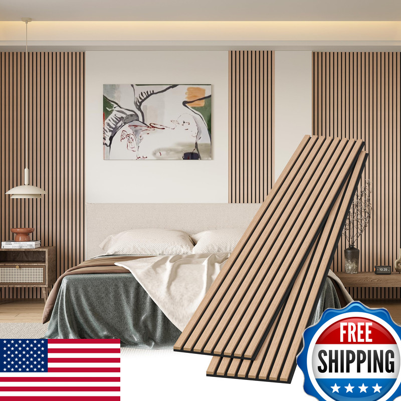 Pohare Wood Slat Wall Panels 2 Pack 8 X 1 Ft Decorative Wood Panels For