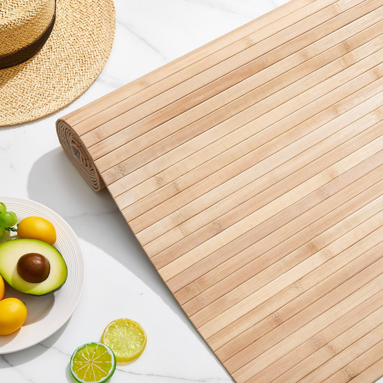 Juexica 1 Pcs Natural Bamboo Wall Panel For Interior Wall 48X96 Bamboo Covering