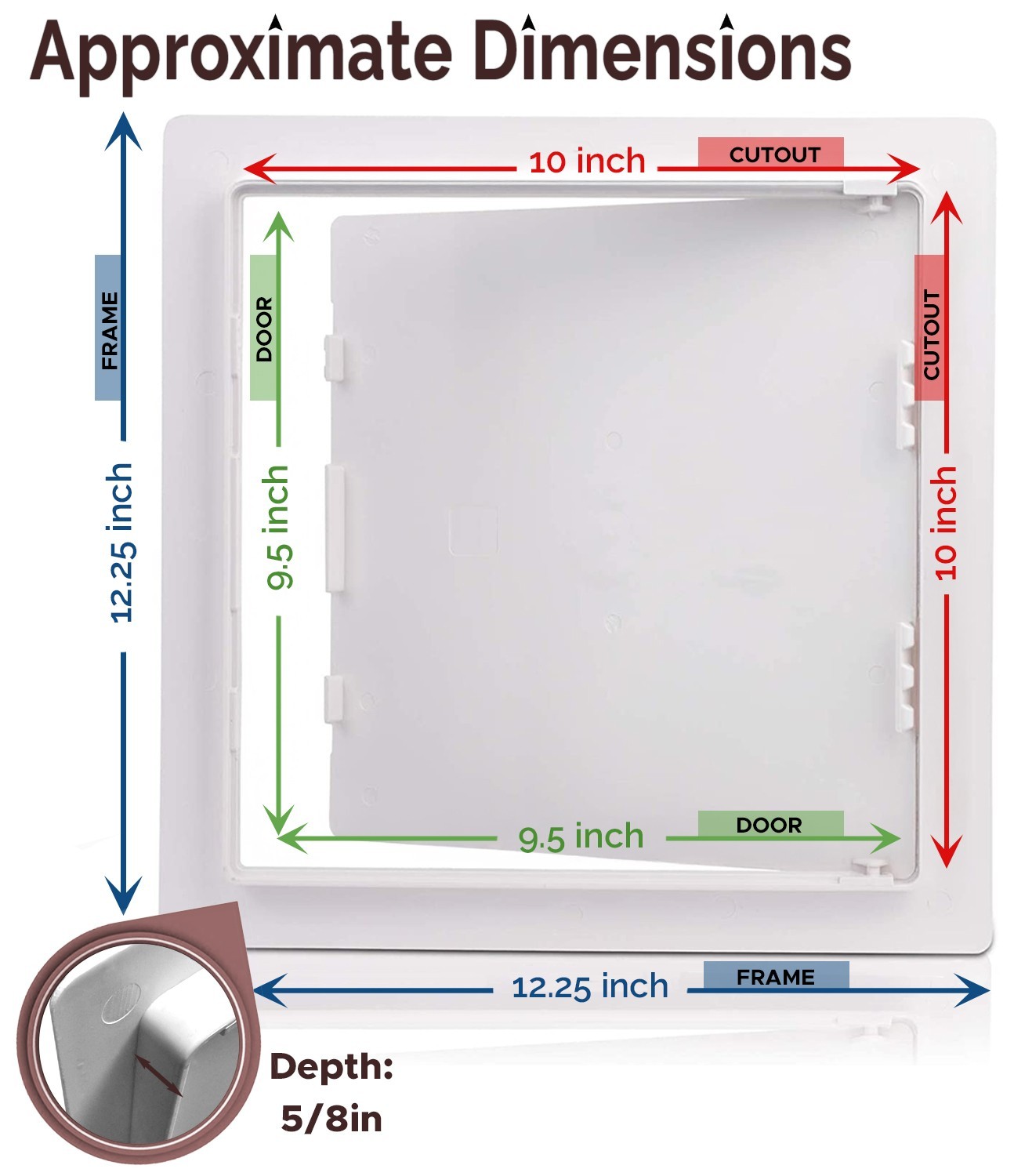 Morvat 10×10 Access Panel with Door for Drywall & Ceiling