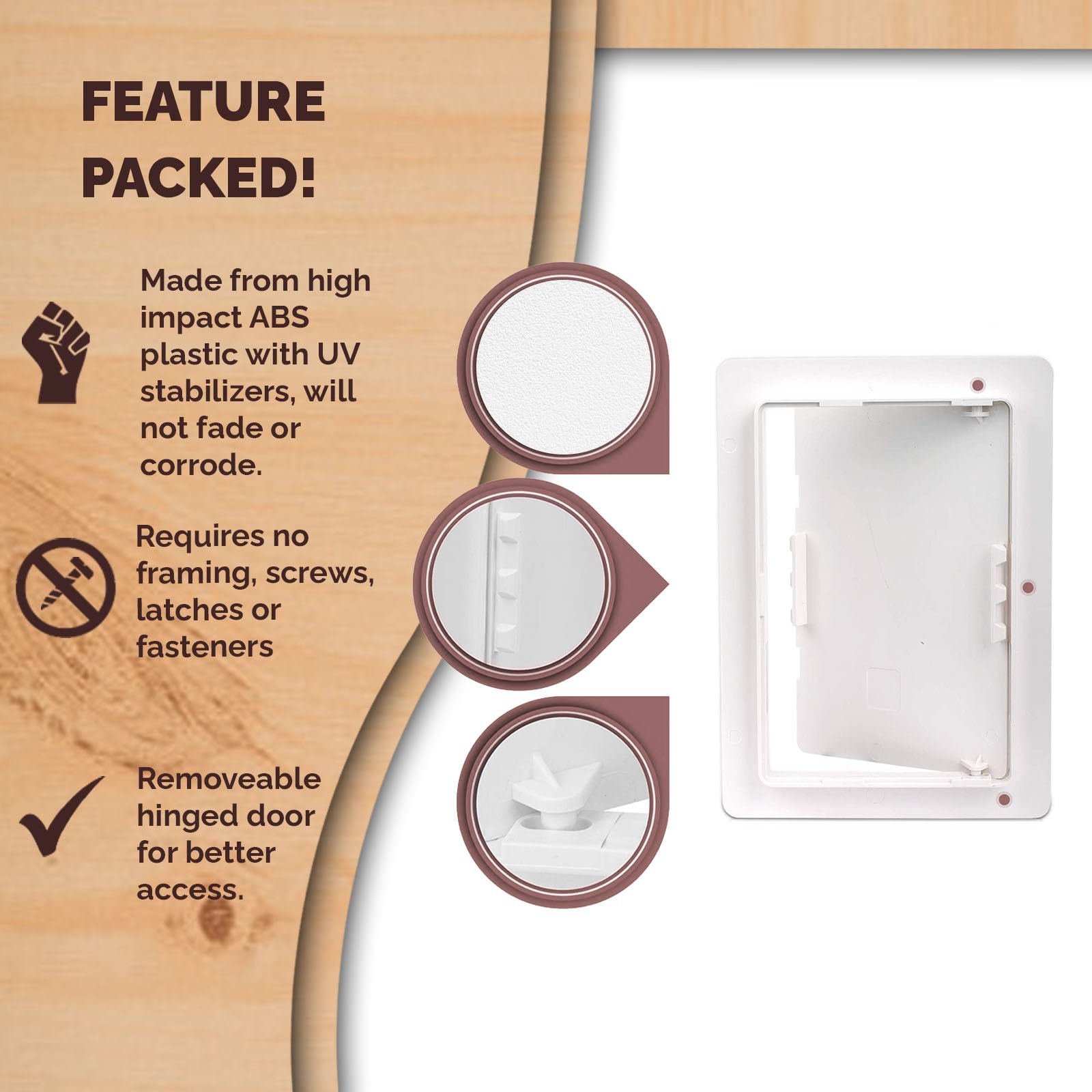 Morvat 4×6 Access Panel with Door for Drywall & Ceiling