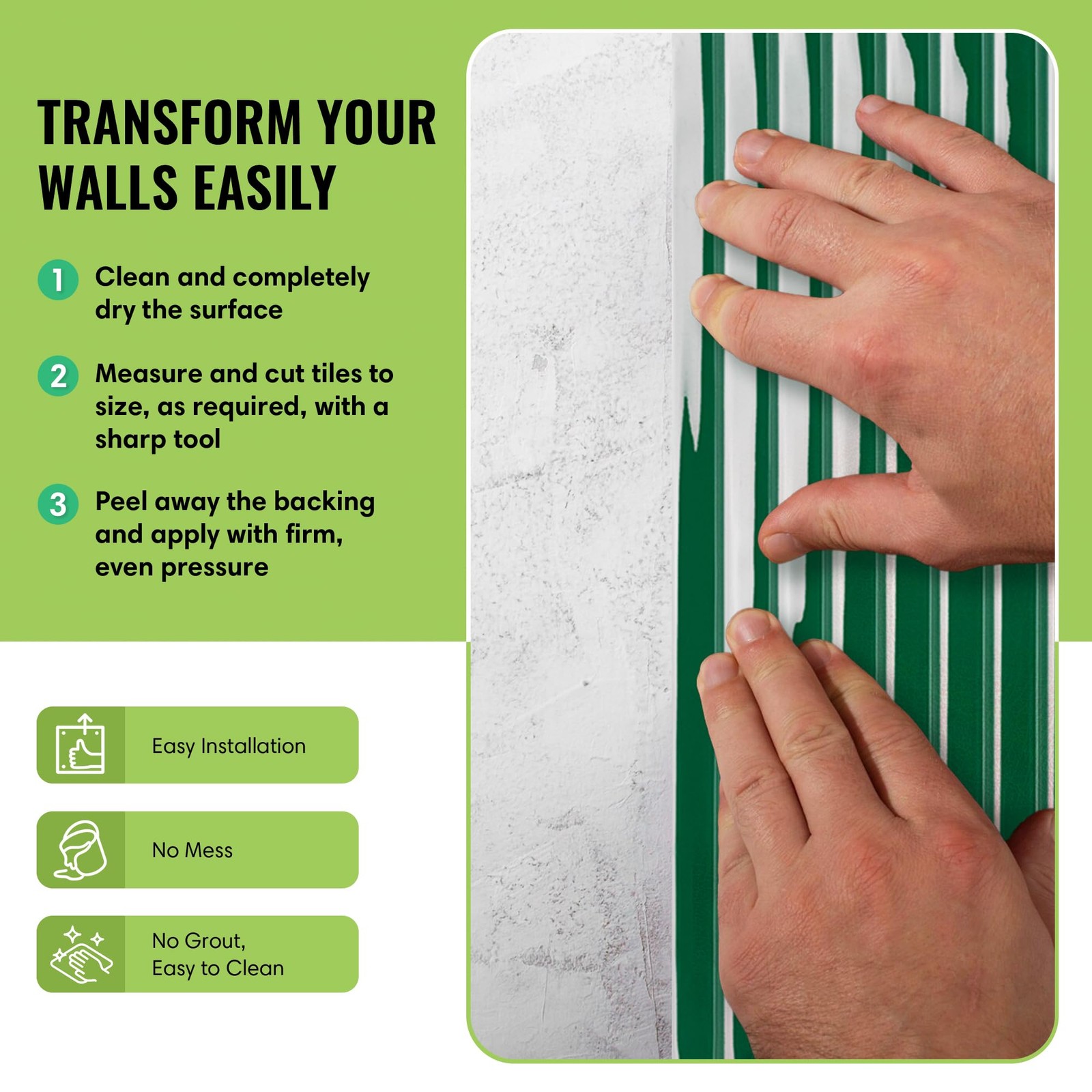 5 Pack Peel and Stick Backsplash Tiles Vinyl Self Adhesive Back Splash Stick OnT