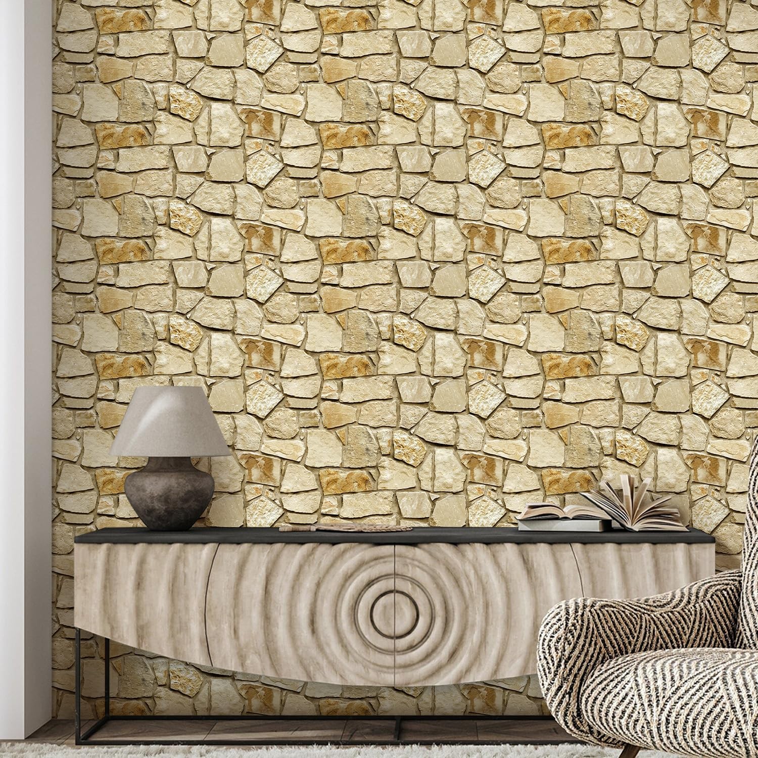 Comstickc 3D Faux Stone Wall Panels Peel And Stick 12 Pcs 22.8 X 11.8 Diy