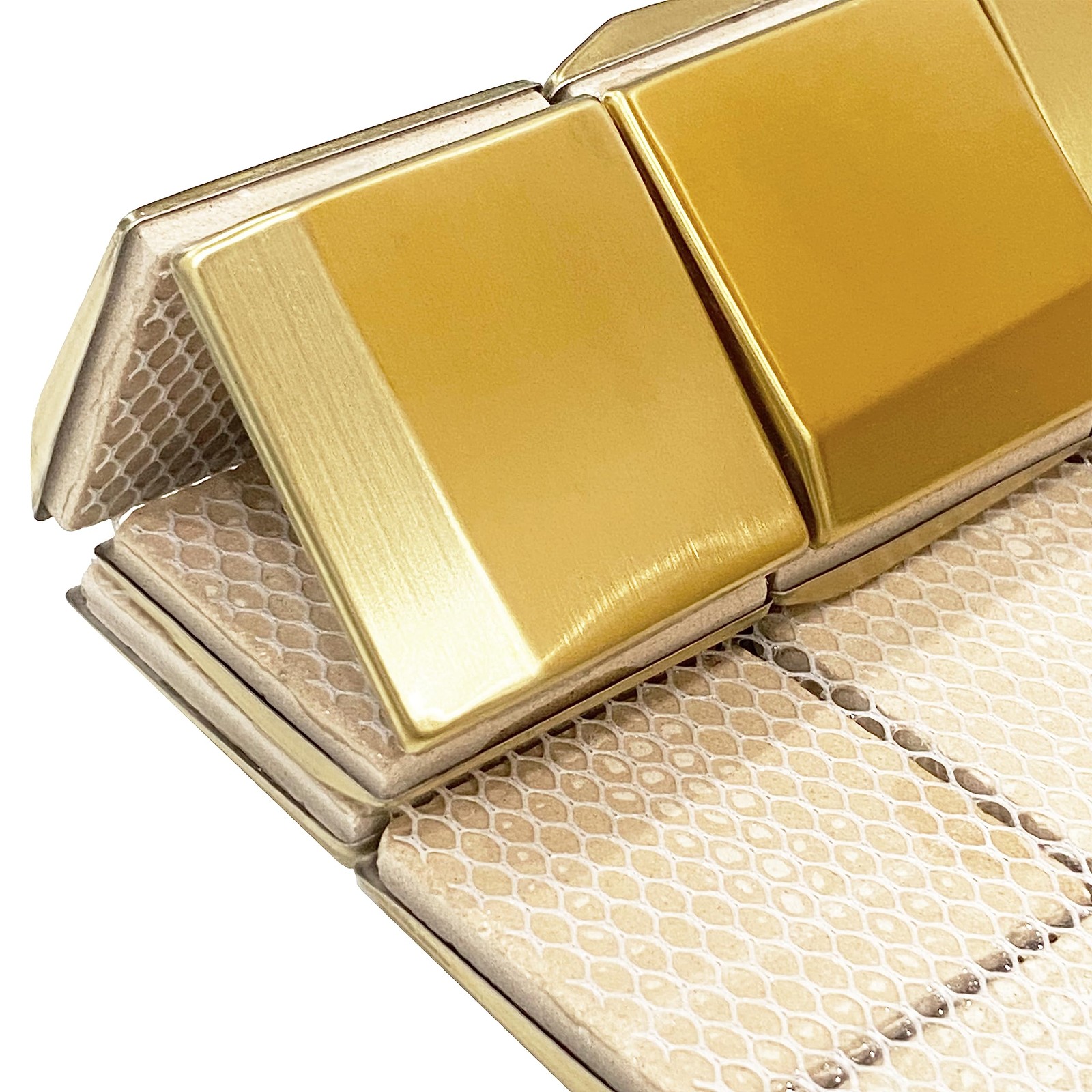 Parrotile 3D Wall Panels Golden 2X2 Metal Mosaic Tile Sheets Backsplash Accent