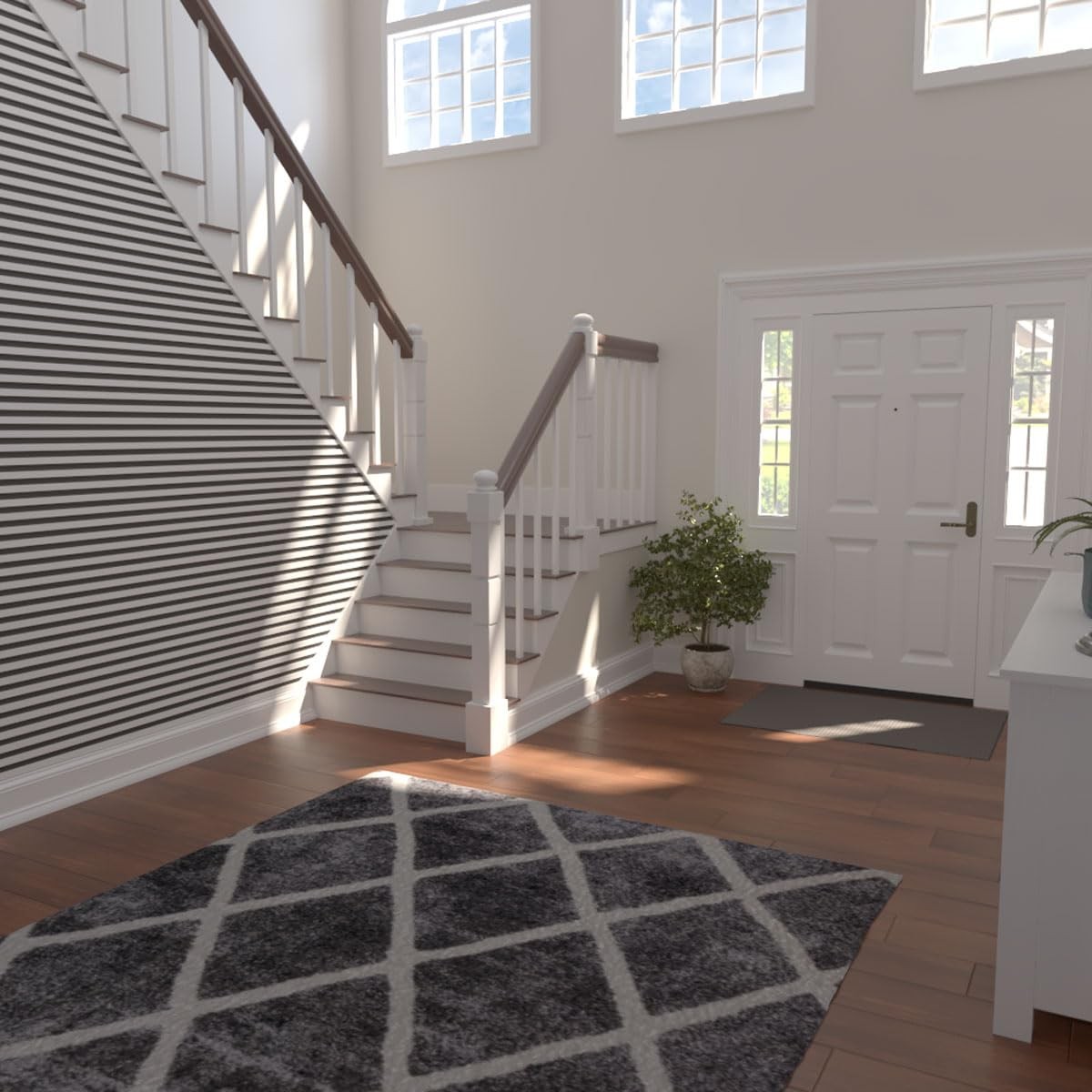Ekena Millwork 47H X 3/8T Pvc Adjustable Slat Wall Panel Kit W/ 1W Slats