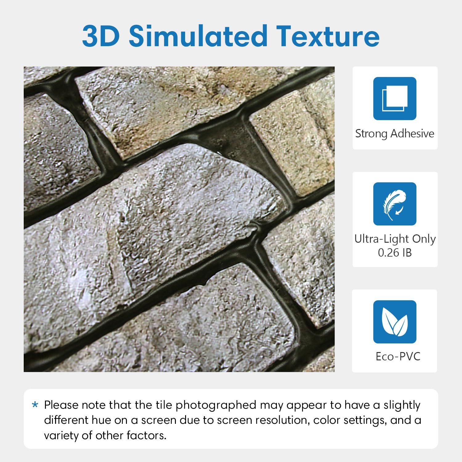 Comstickc 3D Stone Wall Panel Peel And Stick12 Pcs Of 22.8 X 11.8 Diy