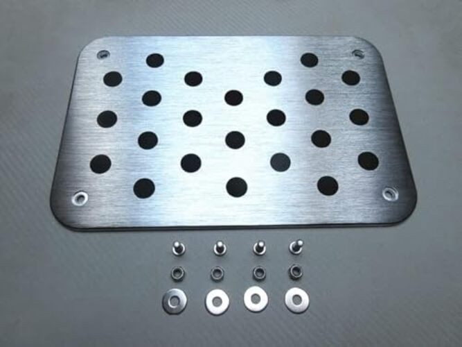 Universal Car Truck Floor Mat Aluminum Alloy Carpet Heel Pad Plate Foot Pedal